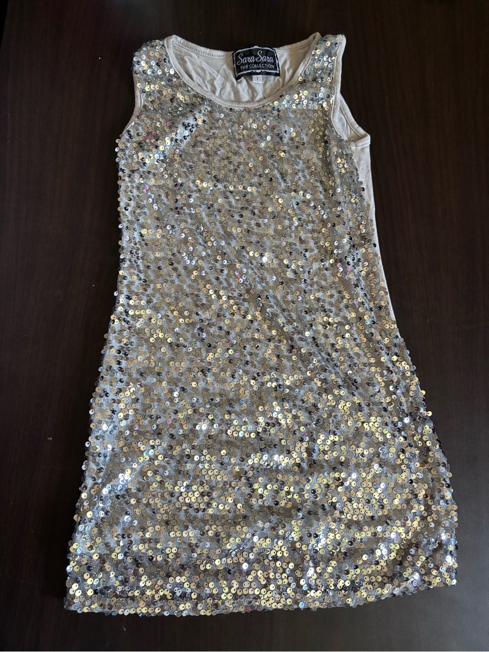 Sara Sara Silver Sequin Shirt